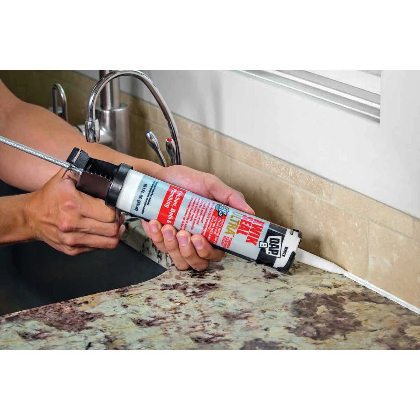 DAP KWIK SEAL ULTRA 10.1 Oz. Biscuit Siliconized Kitchen & Bath Sealant 4 DAP KWIK SEAL ULTRA 10.1 Oz. Biscuit Siliconized Kitchen & Bath Sealant - Image 2