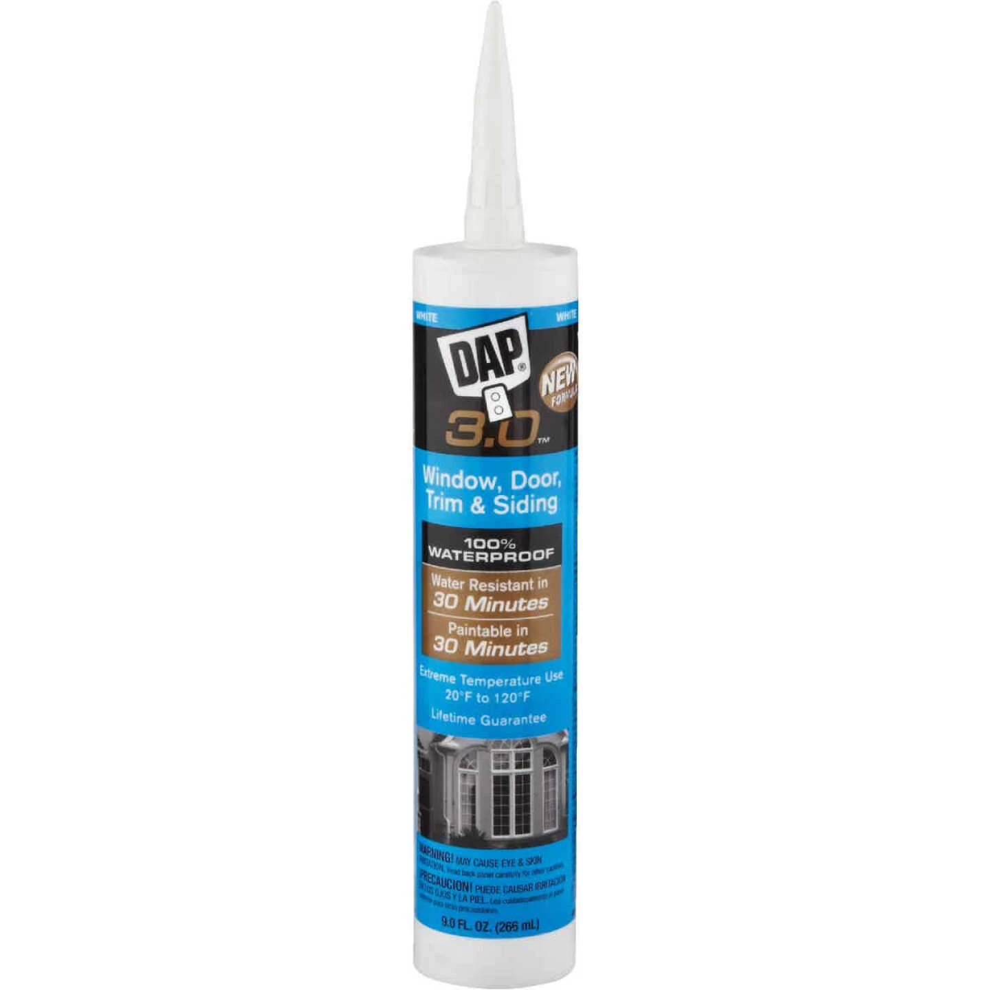 Dap 3.0 9 Oz. White Window, Door, Trim, & Siding All Purpose Siliconized Acrylic Latex Caulk 3 Dap 3.0 9 Oz. White Window, Door, Trim, & Siding All Purpose Siliconized Acrylic Latex Caulk