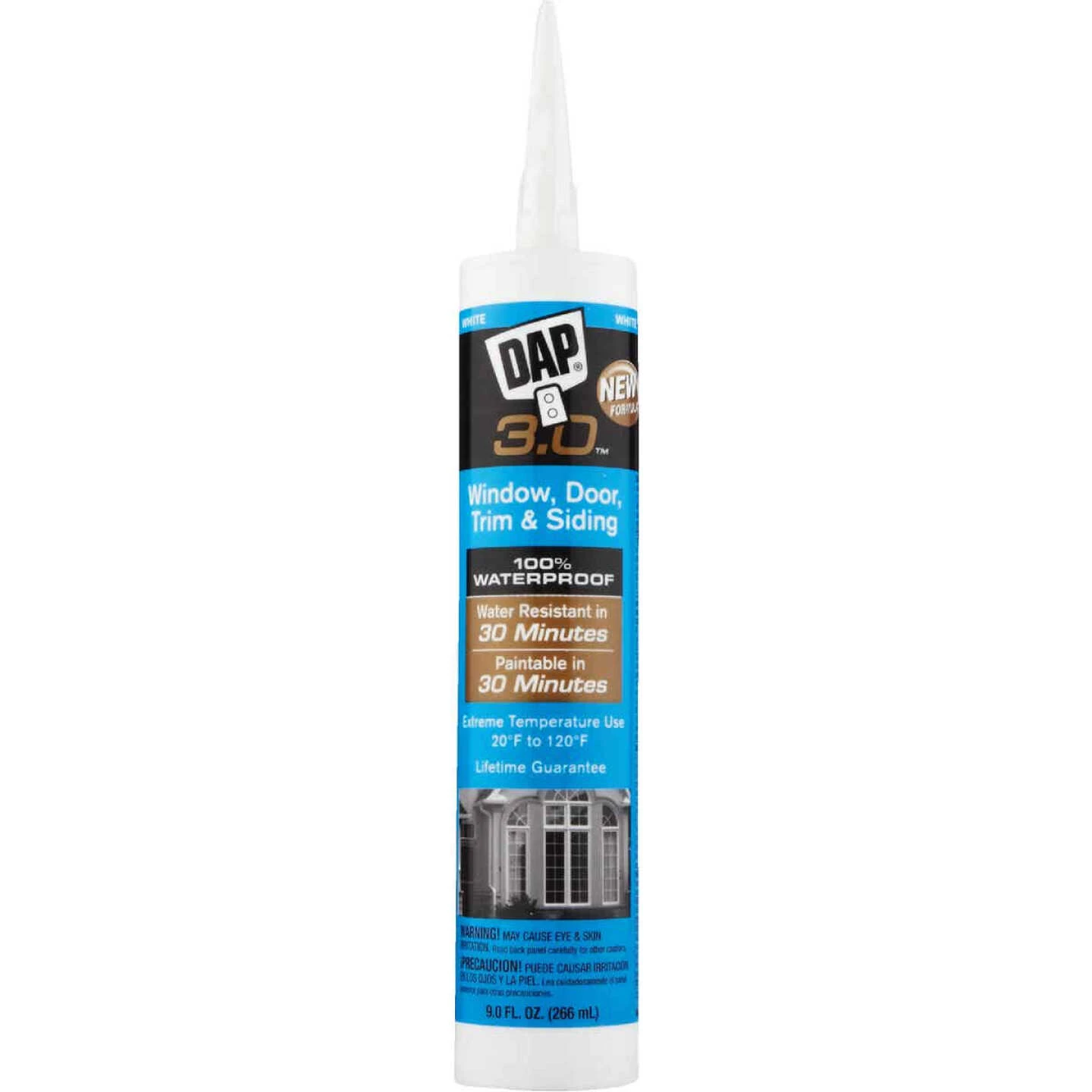Dap 3.0 9 Oz. White Window, Door, Trim, & Siding All Purpose Siliconized Acrylic Latex Caulk 4 Dap 3.0 9 Oz. White Window, Door, Trim, & Siding All Purpose Siliconized Acrylic Latex Caulk - Image 2