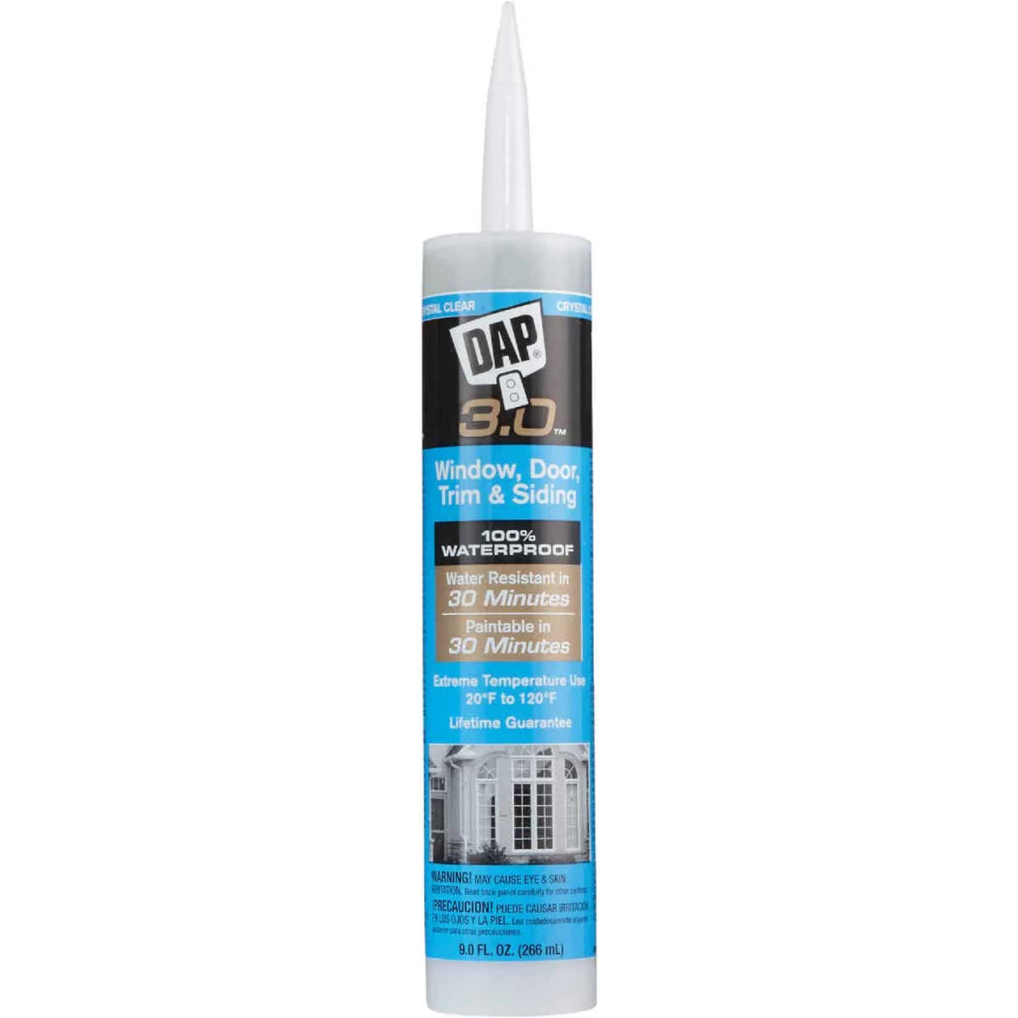 Dap 3.0 9 Oz. Crystal Clear Window, Door, Trim, & Siding All Purpose Siliconized Acrylic Latex Caulk 4 Dap 3.0 9 Oz. Crystal Clear Window, Door, Trim, & Siding All Purpose Siliconized Acrylic Latex Caulk - Image 2