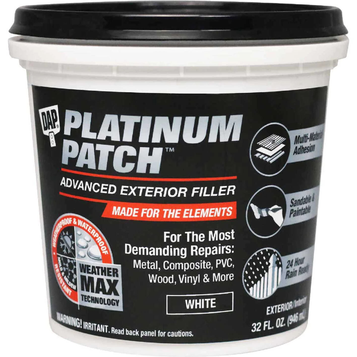 Dap Platinum Patch 32 Oz. Advanced Interior/Exterior Spackling Filler 3 Dap Platinum Patch 32 Oz. Advanced Interior/Exterior Spackling Filler