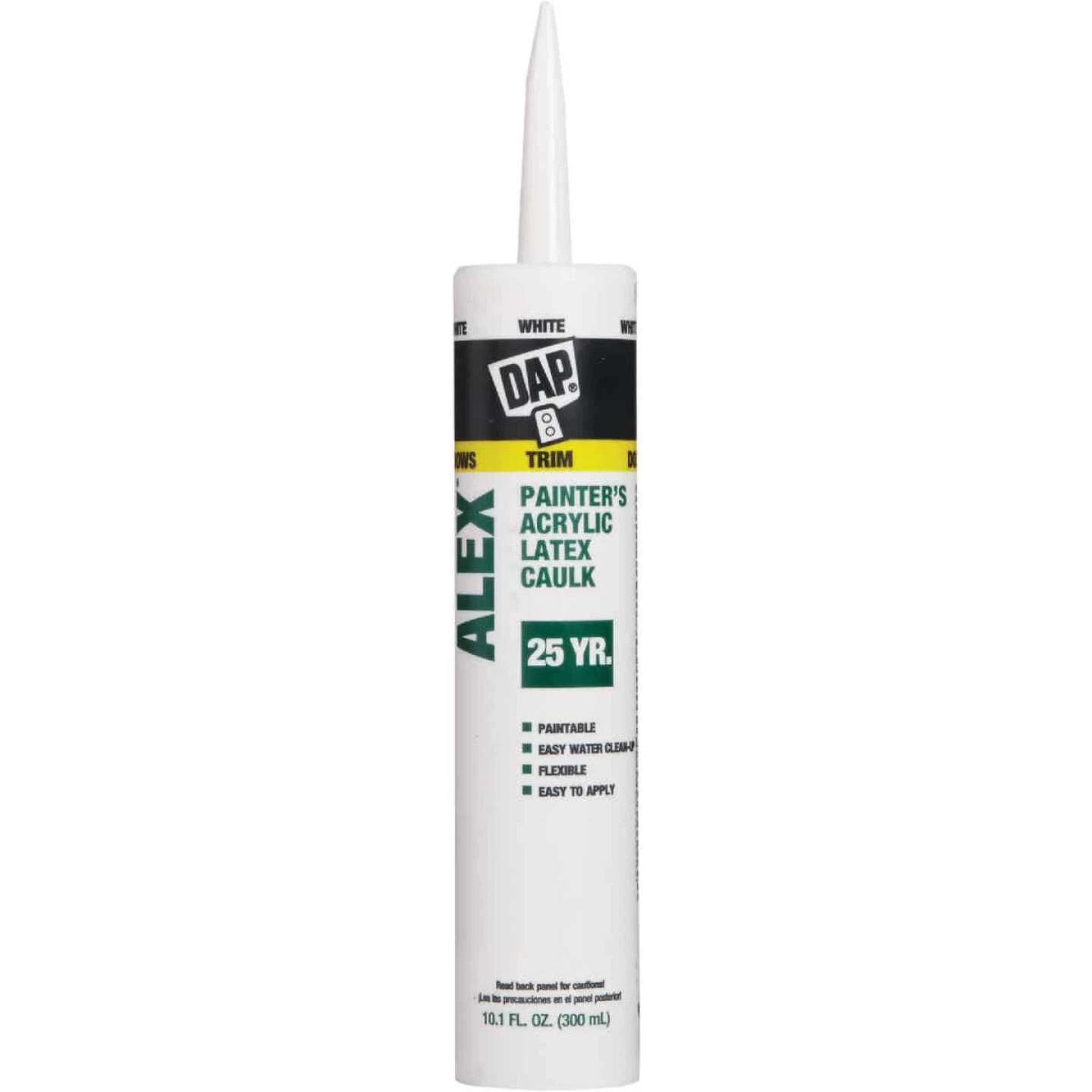 Dap Alex 10.1 Oz. White Painter's Acrylic Latex Caulk 4 Dap Alex 10.1 Oz. White Painter's Acrylic Latex Caulk - Image 2