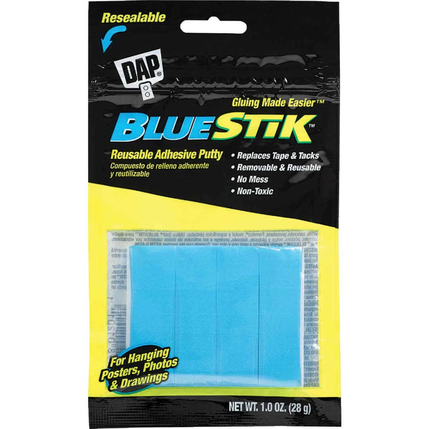 DAP Blue Stik 1 Oz. Blue Reusable Adhesive Putty 1 DAP Blue Stik 1 Oz. Blue Reusable Adhesive Putty